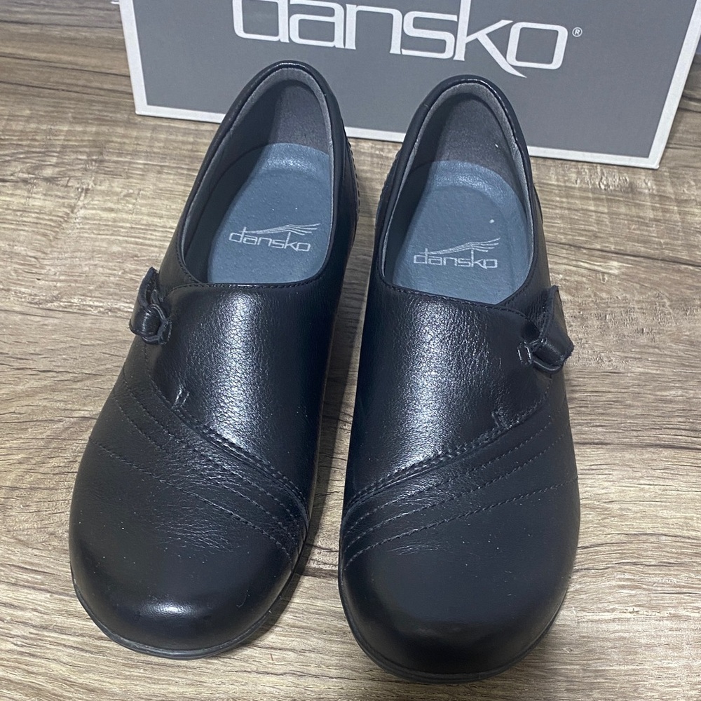 Dansko Black Leather Loafers - Picture 6 of 9
